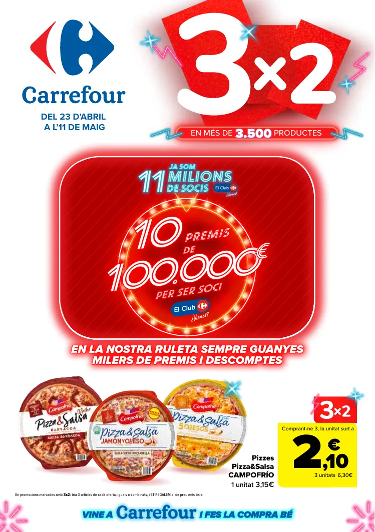 ¡Aprovecha el 3x2 con grandes premios incluidos!