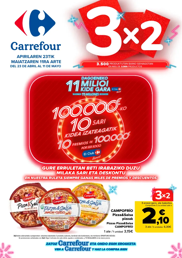¡Aprovecha el 3x2 con grandes premios incluidos!