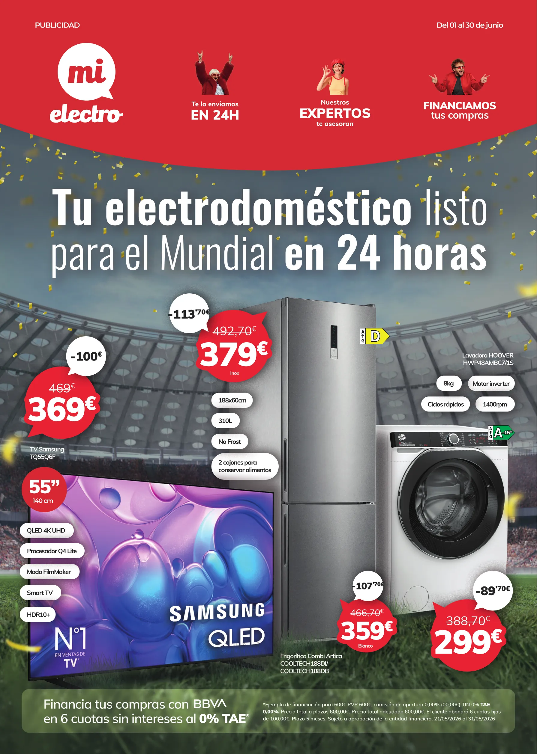 Tu electrodoméstico listo para el Mundial en 24 horas