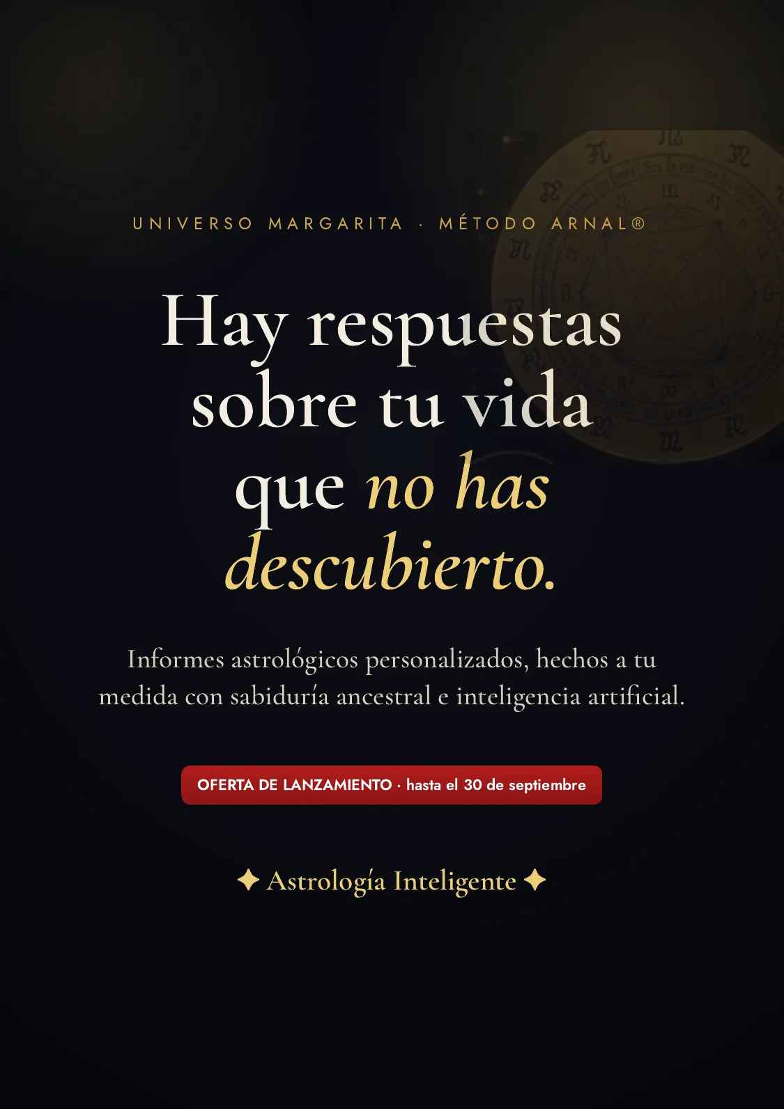 Informes Astrológicos Personalizados · Método Arnal® · Carta Natal y Sinastría en 48 h