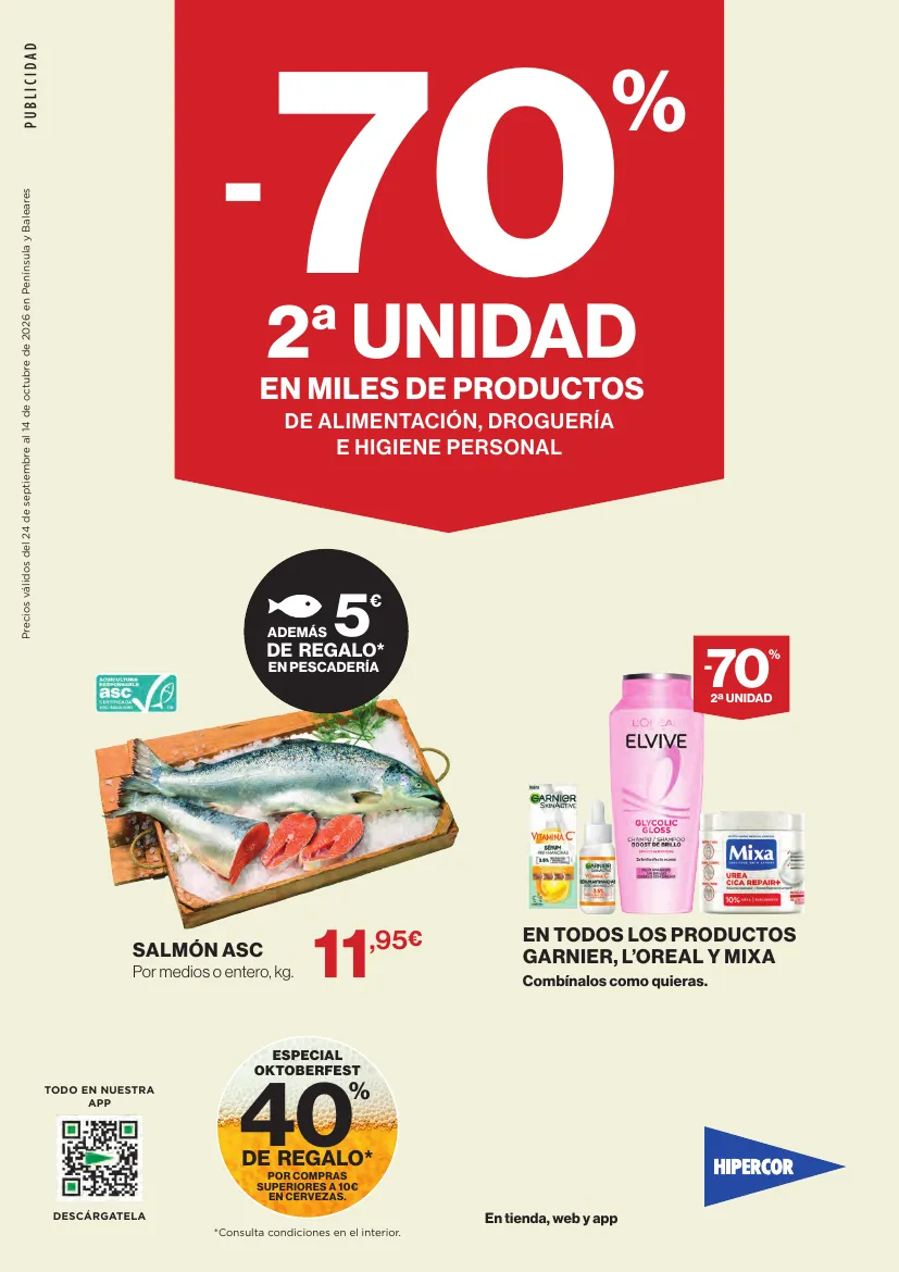 Tu segunda unidad, ahora al 70% en Hipercor