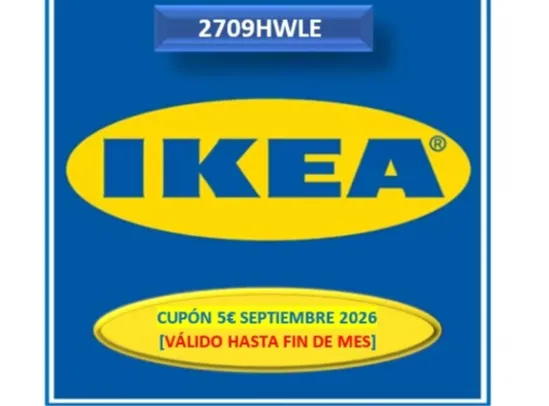Cupón IKEA de 5€ de descuento en compras desde 60€